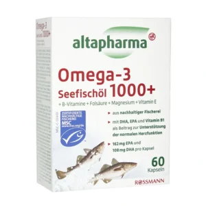 کپسول مکمل امگا 3 آلتافارما آلمانی (+Omega-3 1000) (60 عددی)